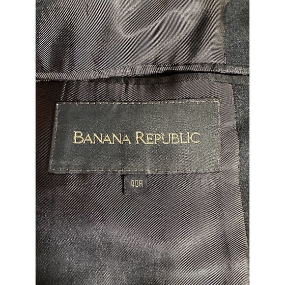 Banana Republic 3 Button Wool Blend Blazer Sport Coat Gray Men’s Size 40R - Picture 7 of 8